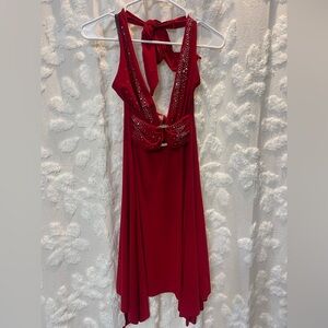 American Vintage  dress with rhinestone details and tie open back